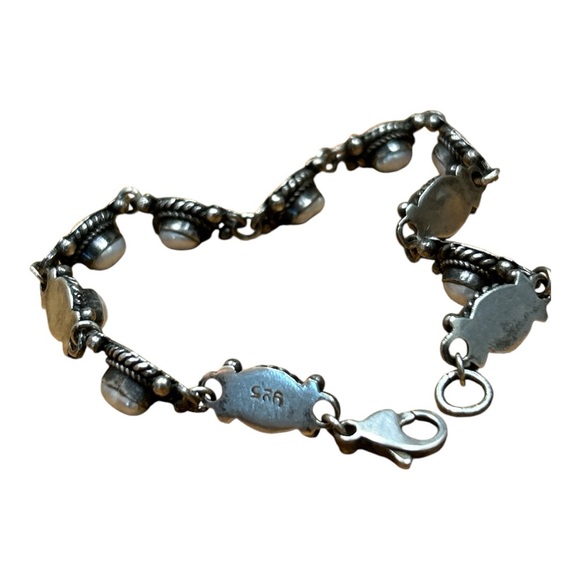 Vintage 925 seed pearl bracelet - Picture 2 of 6